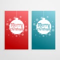 Set of two vertical christmas banners greeting Royalty Free Stock Photo