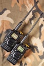 Set of two-way radios Royalty Free Stock Photo