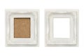 Set of two white plastic picture frames with passepartout Royalty Free Stock Photo