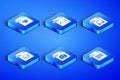 Set TXT file document, RUBY, RAW, PSD, XML and MP3 icon. Vector Royalty Free Stock Photo