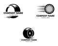 Set of Tyre Shop Logo Design Inspiration Vector Royalty Free Stock Photo