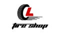 Tyre shop logo design Royalty Free Stock Photo