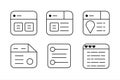 Set of UI Elements Icons - Web Design and App Interface Icons Royalty Free Stock Photo