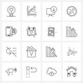 Set of 16 UI Icons and symbols for shopping, offer, business, ecommerce, arrow down