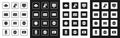 Set UI or UX design, Front end development, Website statistic, Cloud computing lock, Color palette guide, and icon Royalty Free Stock Photo