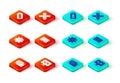 Set UI or UX design, Front end development, Website statistic, Crossed ruler and pencil and SEO optimization icon