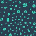 Set UI or UX design, Web and graphic, Computer mouse and Front end development on seamless pattern. Vector Royalty Free Stock Photo
