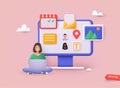Set of UI and UX designers creating functional web interface design for websites and mobile apps. Digital wireframing process Royalty Free Stock Photo