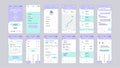 Set of UI, UX, GUI screens Delivery app flat design template for mobile apps, responsive website wireframes.
