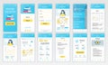 Set of UI, UX, GUI screens Education app flat design template for mobile apps, responsive website wireframes.