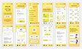 Set of UI, UX, GUI screens Education app flat design template for mobile apps, responsive website wireframes.