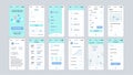 Set of UI, UX, GUI screens Medicine app flat design template for mobile apps, responsive website wireframes. Royalty Free Stock Photo