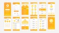 Set of UI, UX, GUI screens Music app flat design template for mobile apps, responsive website wireframes. Web design UI kit. Music Royalty Free Stock Photo