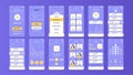 Set of UI, UX, GUI screens Music app flat design template for mobile apps, responsive website wireframes. Web design UI kit. Music Royalty Free Stock Photo