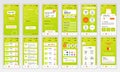 Set of UI, UX, GUI screens Shopping app flat design template for mobile apps, responsive website wireframes.