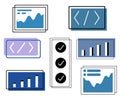 Set of UI and UX icons. Royalty Free Stock Photo