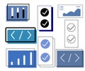 Set of UI and UX icons. Royalty Free Stock Photo