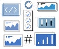 Set of UI and UX icons. Royalty Free Stock Photo