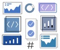 Set of UI and UX icons. Royalty Free Stock Photo