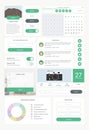 Set of UI and UX kit elements. User interface for website development, mobile application, app design.