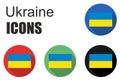 Set ukraine flat icons