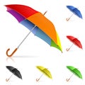 Set Umbrellas Royalty Free Stock Photo