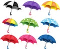 Set of umbrellas Royalty Free Stock Photo