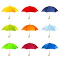 Set of umbrellas Royalty Free Stock Photo