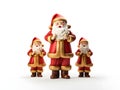 Set of Uncle Santa Claus on a white background. Used for Christmas decorations. generative AI