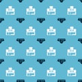 Set Underwear and Wet wipe pack on seamless pattern. Vector Royalty Free Stock Photo