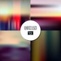 Set of unfocused landscape vector backgrounds