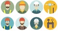 Construction Worker Avatars Royalty Free Stock Photo