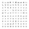 Set universal modern icons ,thin line Royalty Free Stock Photo