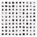 Set of 100 Universal Solid Icons