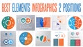 Set 10 universal templates elements Infographics for 2 positions Royalty Free Stock Photo