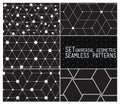 Set of universal vector geometric seamless pattern Royalty Free Stock Photo