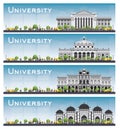 Set of university study banners.