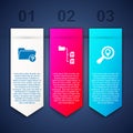 Set Unknown directory, Folder tree and Search location. Business infographic template. Vector