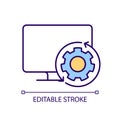 Set up computer RGB color icon Royalty Free Stock Photo
