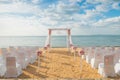 Romantic wedding ceremony on the beach