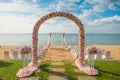 Romantic wedding ceremony on the beach Royalty Free Stock Photo