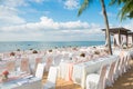 Romantic wedding ceremony on the beach Royalty Free Stock Photo