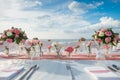 Romantic wedding ceremony on the beach Royalty Free Stock Photo