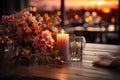 Set up a scene with warm and romantic lighting effects, creating an intimate atmosphere Royalty Free Stock Photo
