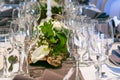 Beautiful set up table for special occasion ceremony, Royalty Free Stock Photo