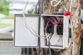 Set up Two switch in box on the tree. Royalty Free Stock Photo