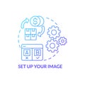 Set up your image blue gradient concept icon Royalty Free Stock Photo
