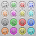 Upload to the internet plastic sunk buttons Royalty Free Stock Photo