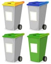 Set Of Urban Recyclable Trash Bin