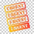 Set of Urgent stamp symbol, label sticker sign button, text banner vector illustration Royalty Free Stock Photo